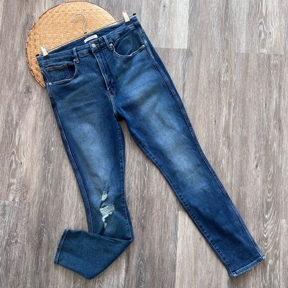 Good‎ American good curve skinny jean w/ distressed knee Women’s Size 14